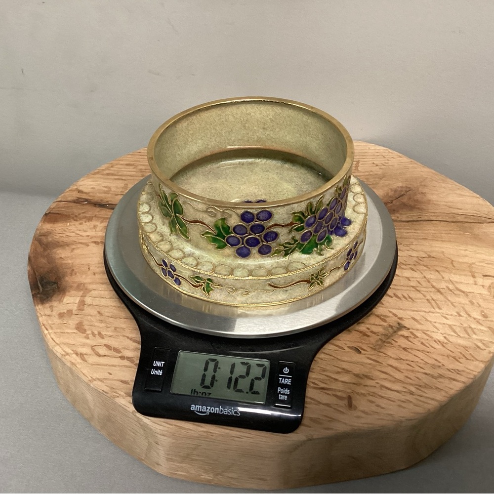 🟣 Cloisonné Wine Bottle Coaster Holder - Like New Condition - Beautiful - Unique - Picture 12 of 13